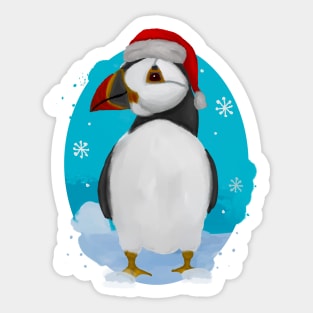 Winter puffin Sticker